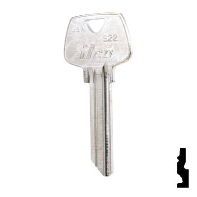 Uncut  Key Blank | Sargent | S22 Residential-Commercial Key Ilco