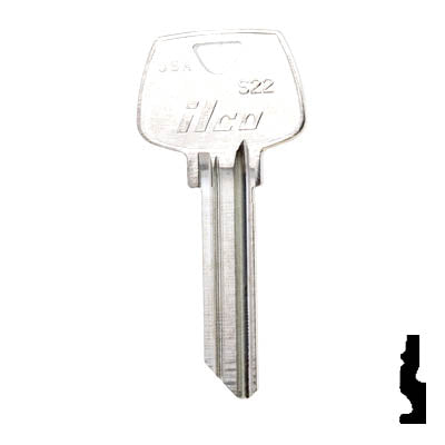 Uncut  Key Blank | Sargent | S22 Residential-Commercial Key Ilco