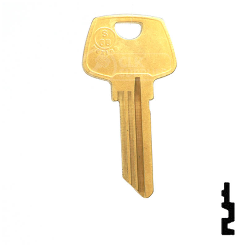 Uncut Key Blank | Sargent | S68, 1010N Residential-Commercial Key JMA USA