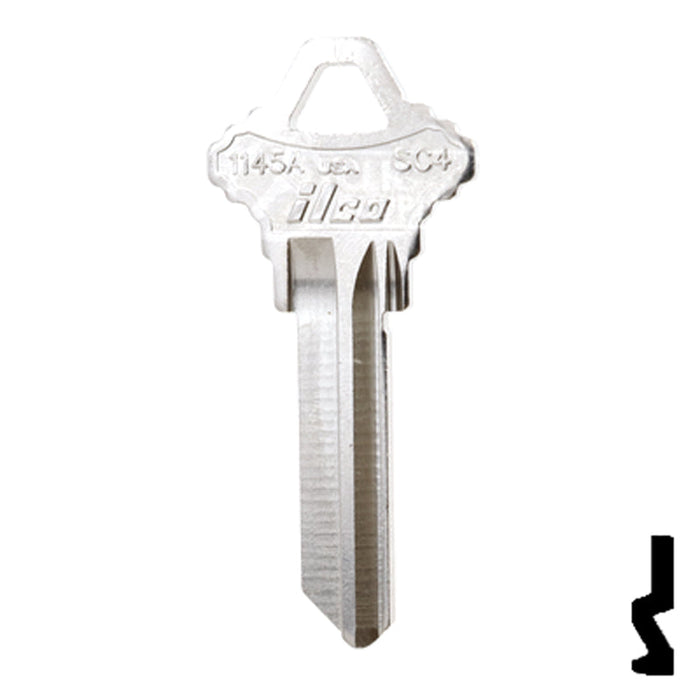 Uncut Key Blank | Schlage | 1145A, SC4 Residential-Commercial Key Ilco