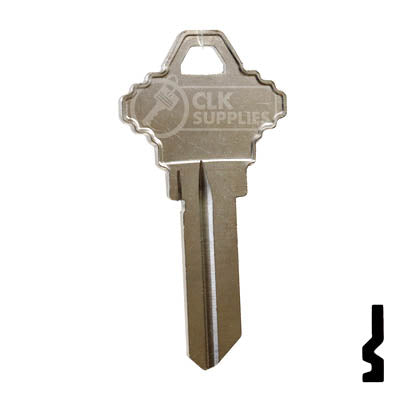 Uncut Key Blank | Schlage | 1145E, SC8 Residential-Commercial Key Ilco