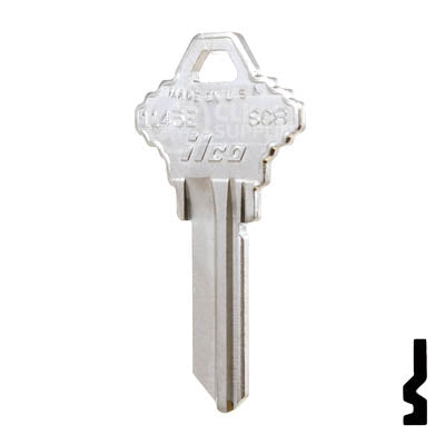 Uncut Key Blank | Schlage | 1145E, SC8 Residential-Commercial Key Ilco