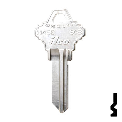 Uncut Key Blank | Schlage | 1145E, SC8 Residential-Commercial Key Ilco