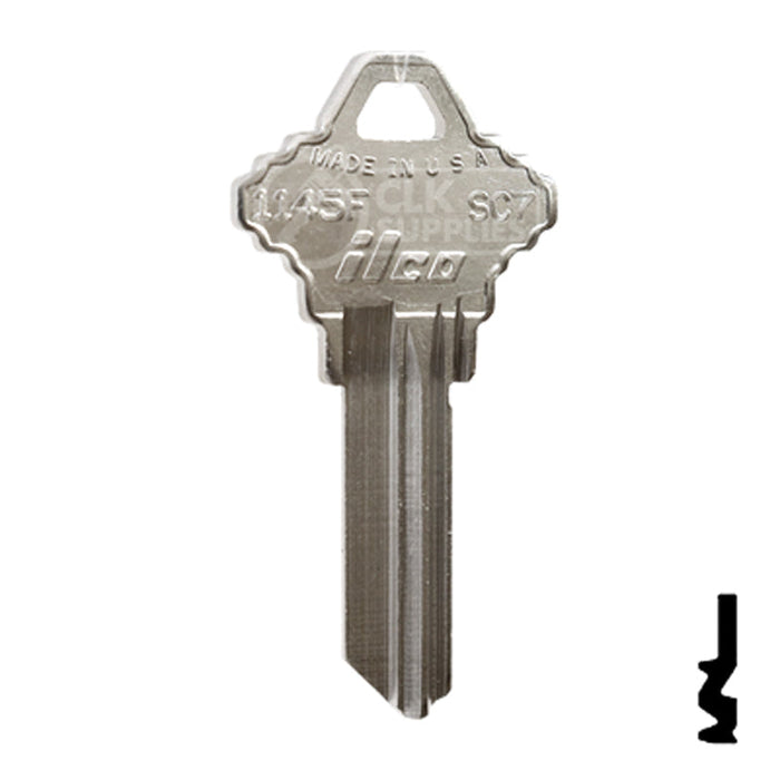 Uncut Key Blank | Schlage | 1145F, SC7 Residential-Commercial Key Ilco