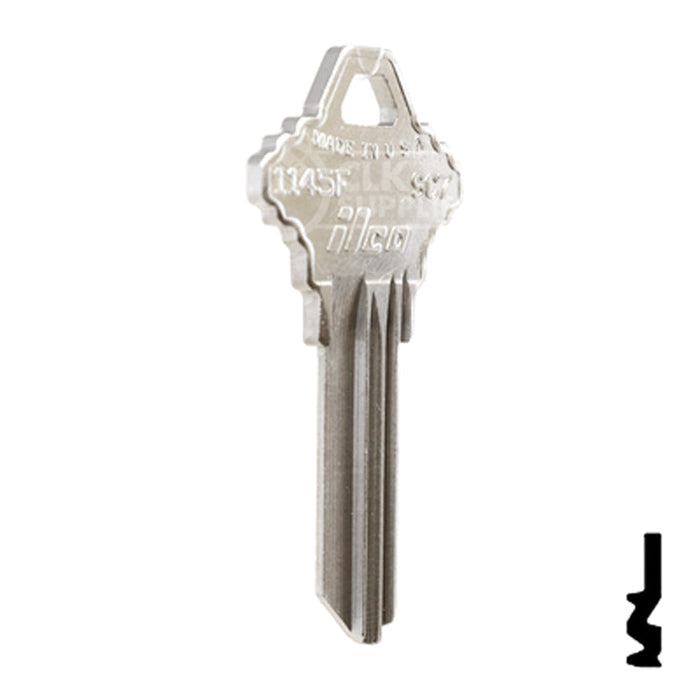 Uncut Key Blank | Schlage | 1145F, SC7 Residential-Commercial Key Ilco