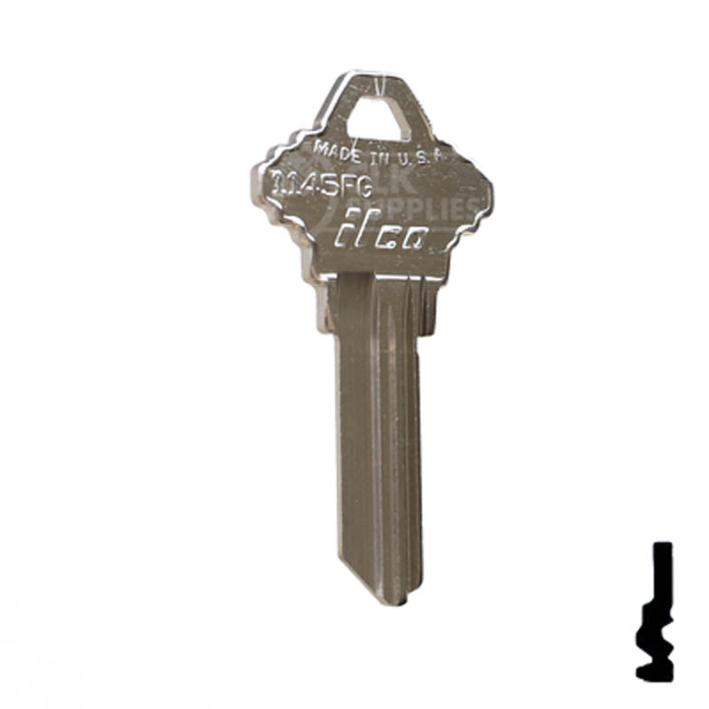 Uncut Key Blank | Schlage | 1145FG Residential-Commercial Key Ilco