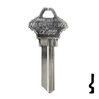 Uncut  Key Blank | Schlage | A1145E, SC9 Residential-Commercial Key Ilco