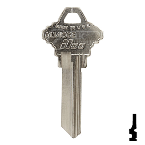 Uncut Key Blank | Schlage | A1145EF Residential-Commercial Key Ilco