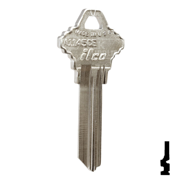 Uncut Key Blank | Schlage | A1145EF Residential-Commercial Key Ilco