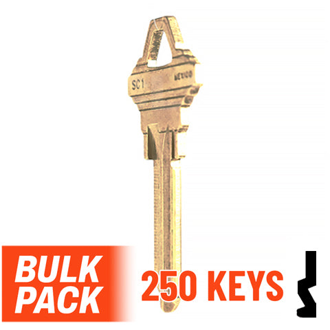 Uncut Key Blank | Schlage | SC1 - 250 Pack Residential-Commercial Key JMA USA