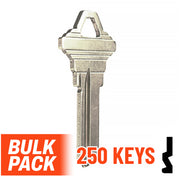 Uncut Key Blank | Schlage | SC1 - 250 Pack ( Nickel Plated ) Residential-Commercial Key JMA USA