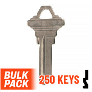 Uncut Key Blank | Schlage | SC1 - 250 Pack ( Nickel Plated ) Residential-Commercial Key JMA USA