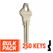 Uncut Key Blank | Schlage | SC1 - 250 Pack ( Nickel Plated ) Residential-Commercial Key JMA USA