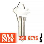 Uncut Key Blank | Schlage | SC1 - 250 Pack ( Nickel Plated ) Residential-Commercial Key JMA USA