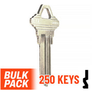 Uncut Key Blank | Schlage | SC1 - 250 Pack ( Nickel Plated ) Residential-Commercial Key JMA USA