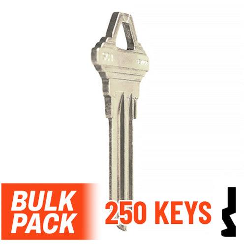 Uncut Key Blank | Schlage | SC1 - 250 Pack ( Nickel Plated ) Residential-Commercial Key JMA USA