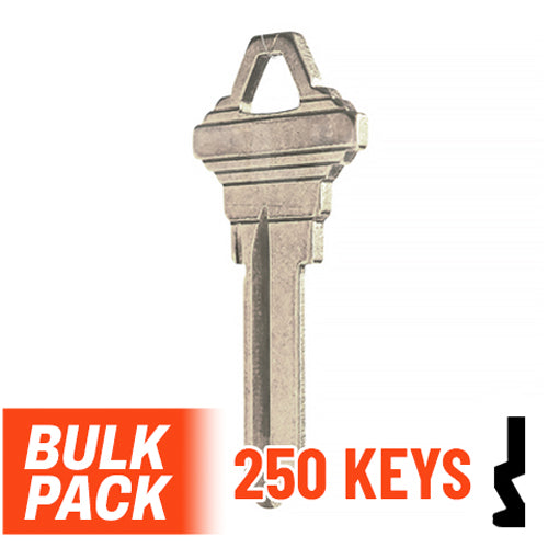 Uncut Key Blank | Schlage | SC1 - 250 Pack ( Nickel Plated ) Residential-Commercial Key JMA USA