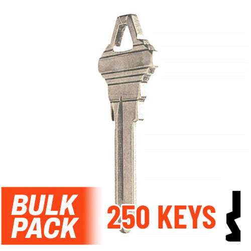 Uncut Key Blank | Schlage | SC1 - 250 Pack ( Nickel Plated ) Residential-Commercial Key JMA USA