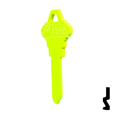 Uncut Key Blank | Schlage SC1 | Neon (50PK) Residential-Commercial Key JMA USA