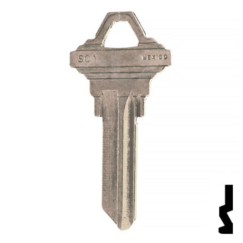 Uncut Key Blank | Schlage | SC1 - Nickel Plated Residential-Commercial Key JMA USA