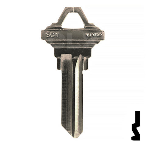 Uncut Key Blank | Schlage | SC1 - Nickel Plated