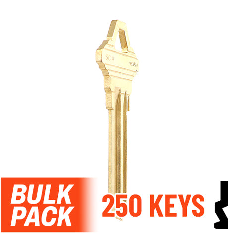 Uncut Key Blank | Schlage | SC4 - 250 Pack Residential-Commercial Key JMA USA