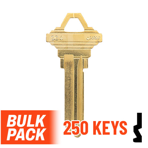 Uncut Key Blank | Schlage | SC4 - 250 Pack
