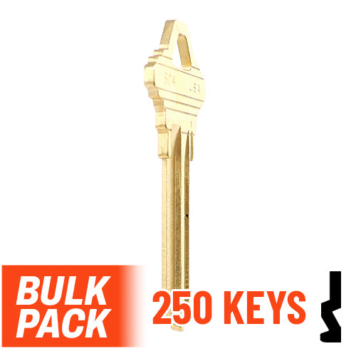 Uncut Key Blank | Schlage | SC4 - 250 Pack by Ilco Residential-Commercial Key Ilco