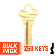 Uncut Key Blank | Schlage | SC4 - 250 Pack by Ilco Residential-Commercial Key Ilco