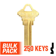 Uncut Key Blank | Schlage | SC4 - 250 Pack by Ilco Residential-Commercial Key Ilco