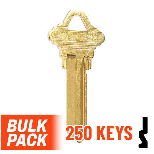 Uncut Key Blank | Schlage | SC4 - 250 Pack by Ilco Residential-Commercial Key Ilco