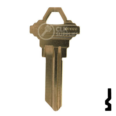 Uncut Key Blank | Schlage | SC8, 1145E Residential-Commercial Key JMA USA