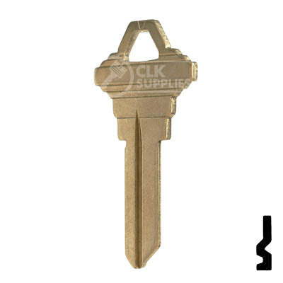 Uncut Key Blank | Schlage | SC8, 1145E Residential-Commercial Key JMA USA