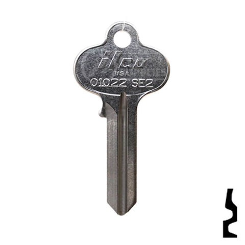 Uncut Key Blank | Segal | 01022, SE2