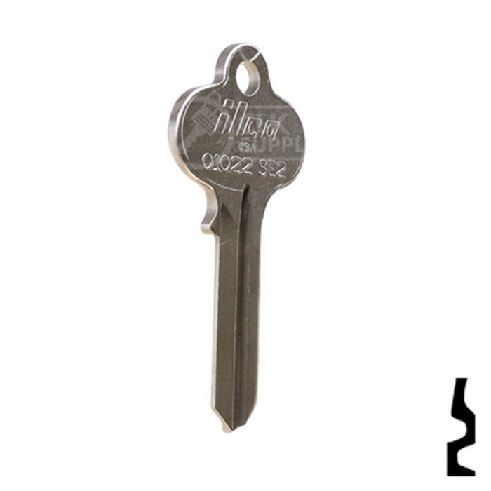 Uncut Key Blank | Segal | 01022, SE2 Residential-Commercial Key Ilco