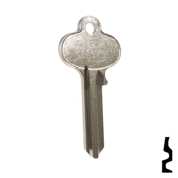 Uncut Key Blank | Segal | 01022, SE2 Residential-Commercial Key Ilco