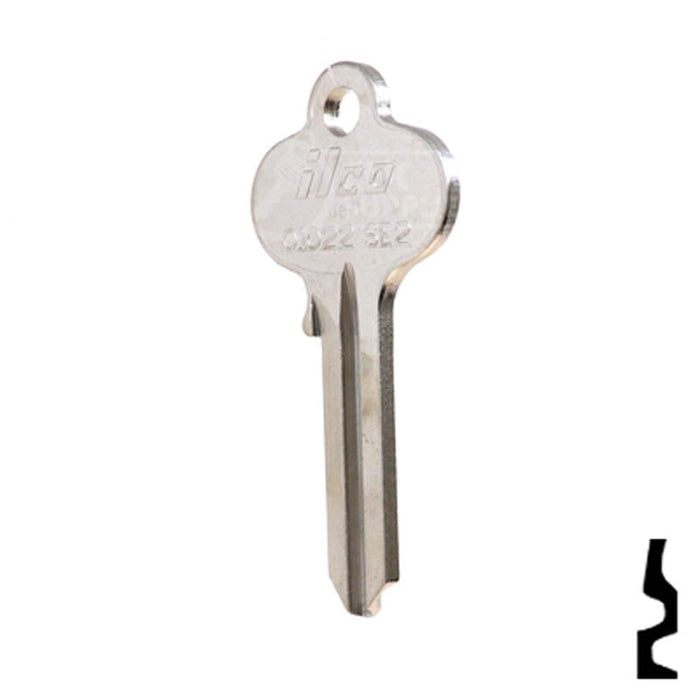 Uncut Key Blank | Segal | 01022, SE2 Residential-Commercial Key Ilco