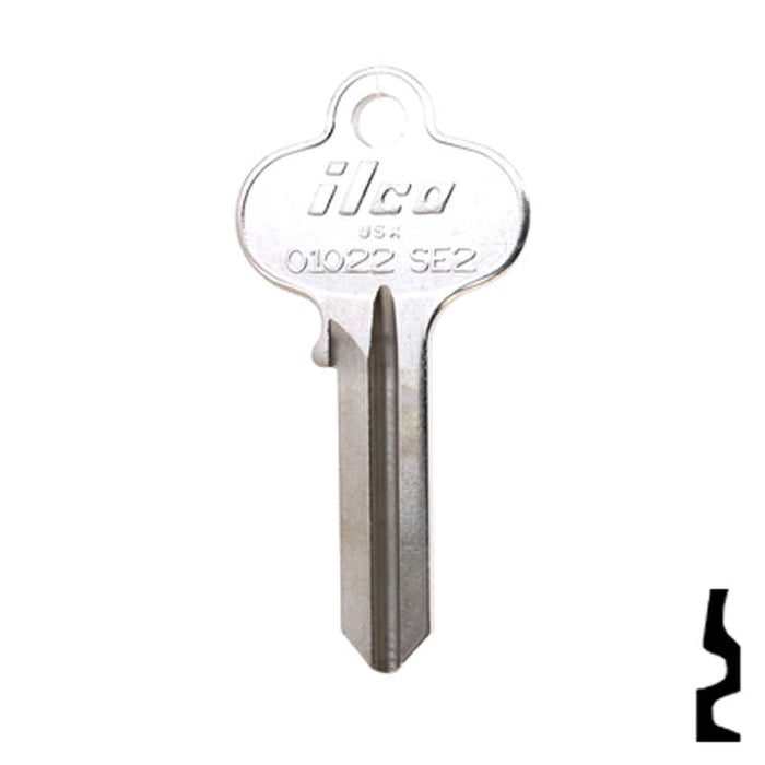 Uncut Key Blank | Segal | 01022, SE2 Residential-Commercial Key Ilco