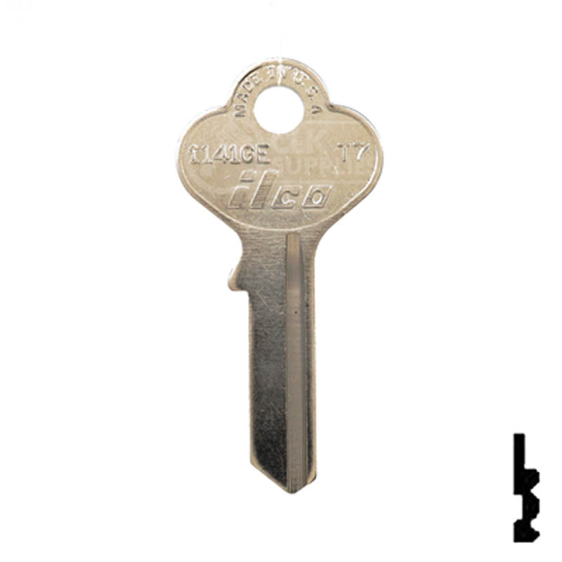 Uncut Key Blank | Taylor | 1141GE Residential-Commercial Key Ilco