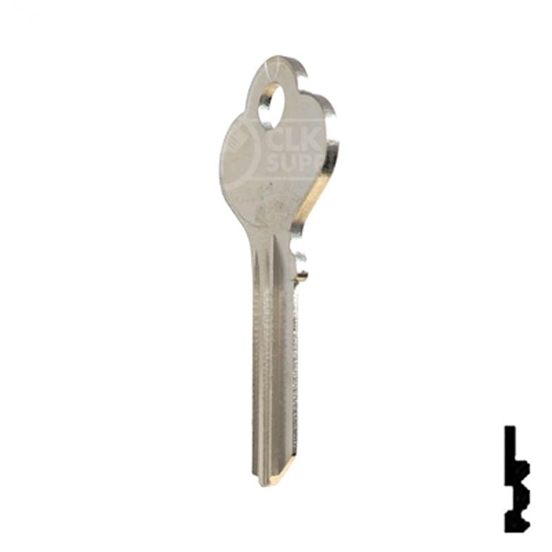 Uncut Key Blank | Taylor | 1141GE Residential-Commercial Key Ilco