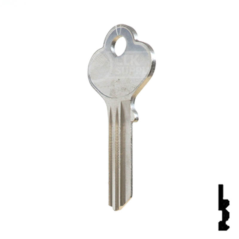 Uncut Key Blank | Taylor | 1141GE Residential-Commercial Key Ilco