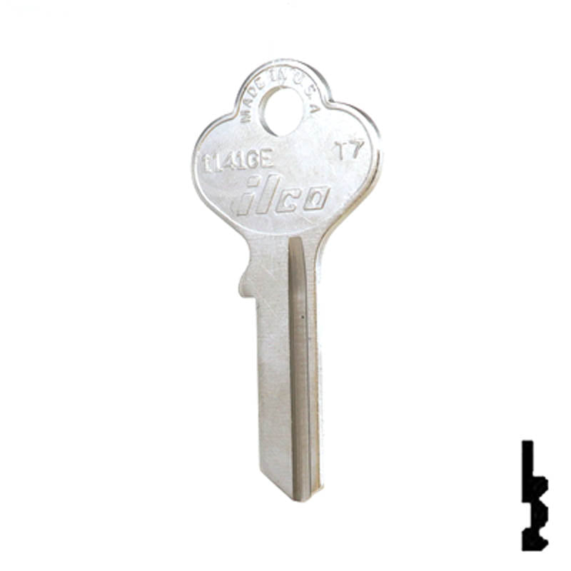 Uncut Key Blank | Taylor | 1141GE Residential-Commercial Key Ilco