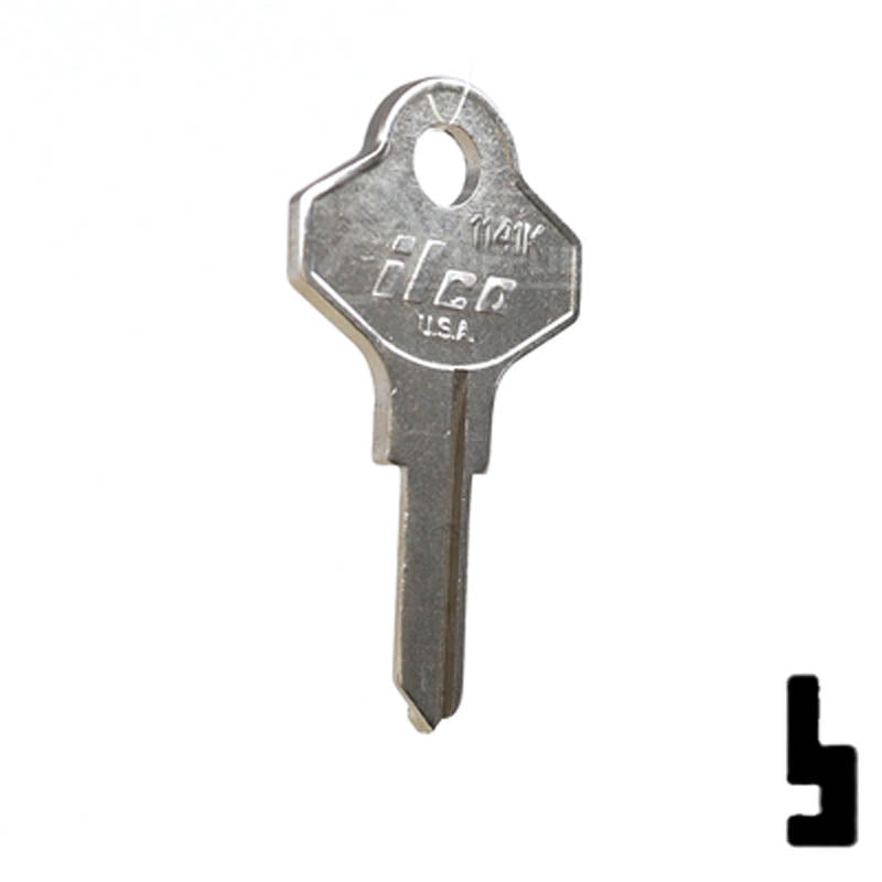 Uncut Key Blank | Taylor | 1141K Residential-Commercial Key Ilco
