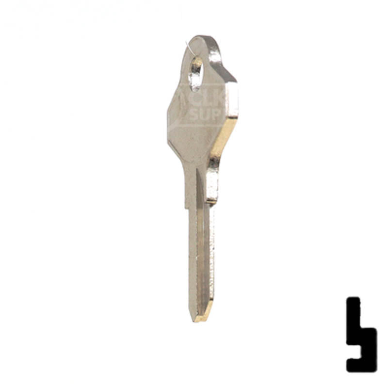 Uncut Key Blank | Taylor | 1141K Residential-Commercial Key Ilco
