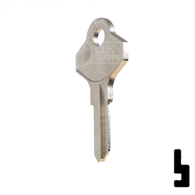 Uncut Key Blank | Taylor | 1141K Residential-Commercial Key Ilco