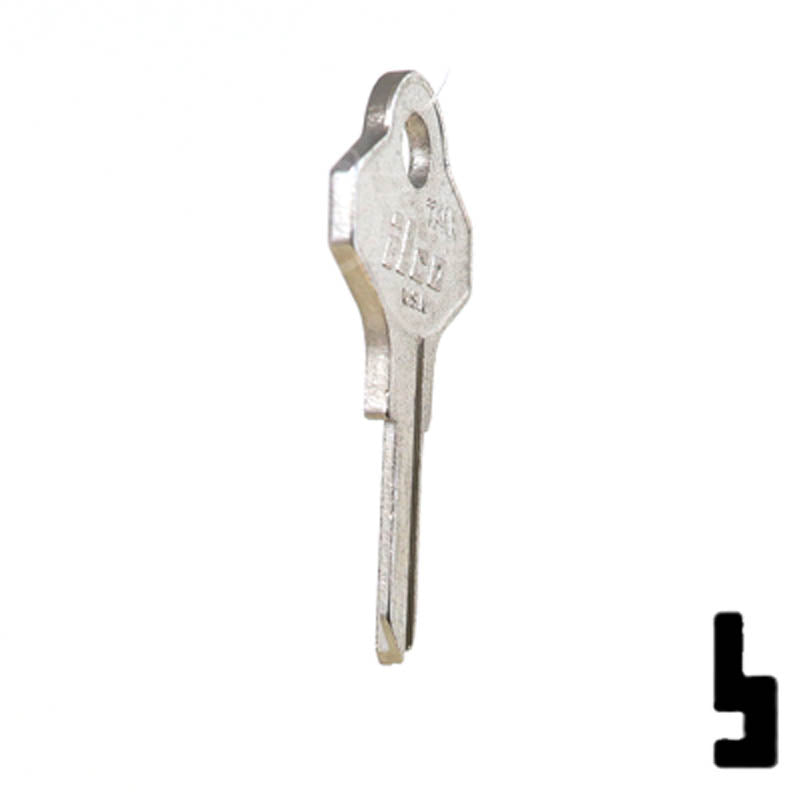 Uncut Key Blank | Taylor | 1141K Residential-Commercial Key Ilco