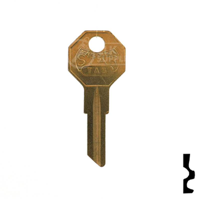 Uncut Key Blank | Taylor | H1122M Residential-Commercial Key Ilco