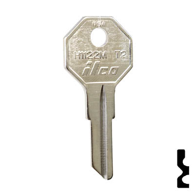 Uncut Key Blank | Taylor | H1122M, T2 Residential-Commercial Key Ilco