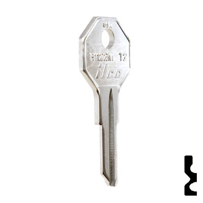 Uncut Key Blank | Taylor | H1122M, T2 Residential-Commercial Key Ilco