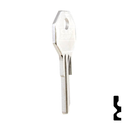 Uncut Key Blank | Taylor | H1122M, T2 Residential-Commercial Key Ilco